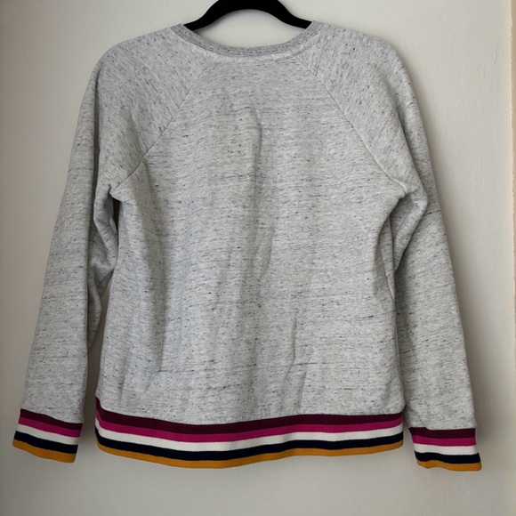 Marine Layer Re-Spun Jenny Retro Rib Sweatshirt Size Large Gray Multi Casual - Picture 6 of 10